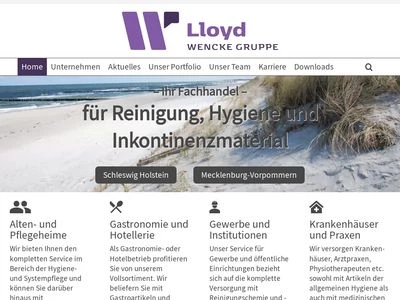 Website von LLOYD Großverbraucherservice GmbH & Co. KG