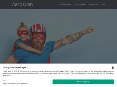 Website von Aeroscan GmbH