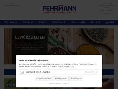 Website von Rudolf Fehrmann GmbH & Co. KG