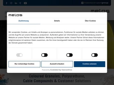 Website von Melos GmbH