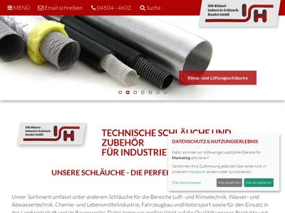 Website von ISH-Blümel-Industrie-Schlauch-Handel-GmbH