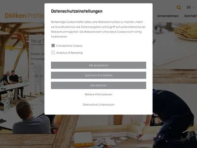 Website von Döllken Profiles GmbH