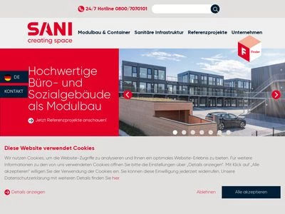 Website von SANI GmbH