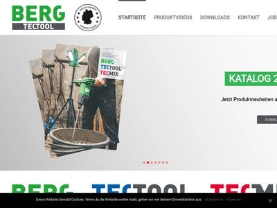 Website von BERG TECTOOL GmbH