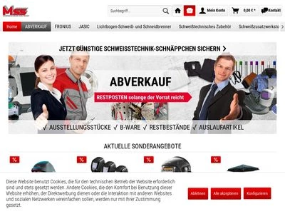 Website von MSS Magdeburger Schweißtechnik GmbH