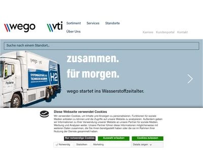 Website von WeGo Systembaustoffe GmbH