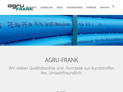 Website von AGRU-FRANK GmbH