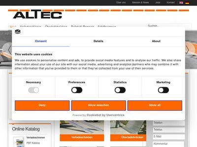 Website von ALTEC GmbH