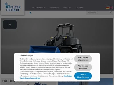 Website von RT-Filtertechnik GmbH