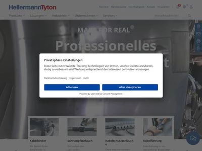 Website von HellermannTyton GmbH