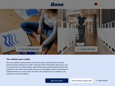 Website von Bona Vertriebsgesellschaft mbH