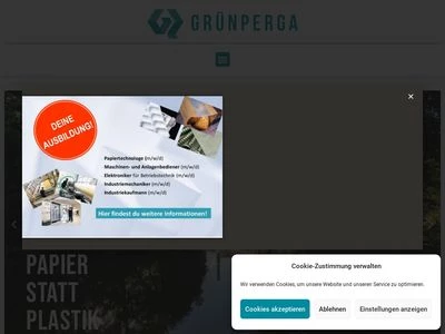 Website von GRÜNPERGA Papier GmbH