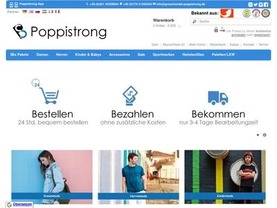 Website von Großhandel Poppistrong