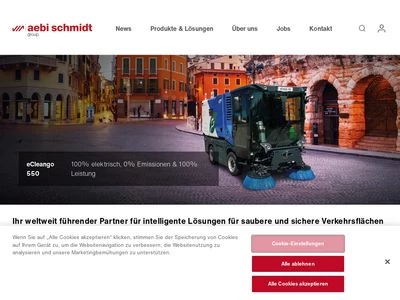 Website von Aebi Schmidt Holding AG