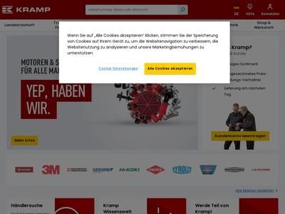 Website von Kramp GmbH