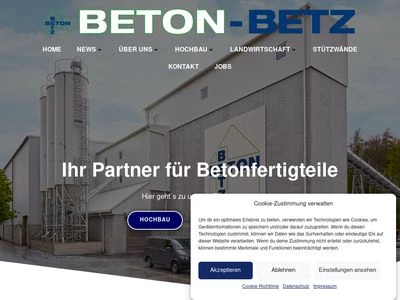 Website von Beton-Betz GmbH