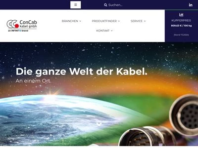 Website von ConCab Kabel GmbH