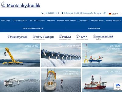 Website von Montanhydraulik GmbH