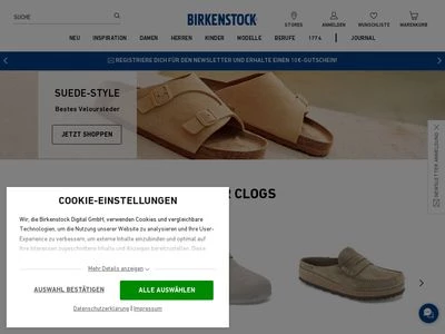 Website von Birkenstock digital GmbH