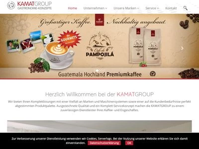 Website von Kamat Handelsgesellschaft mbH