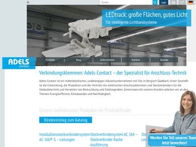 Website von Adels-Contact Elektrotechnische Fabrik GmbH & Co. KG