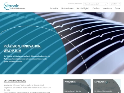 Website von Siltronic AG
