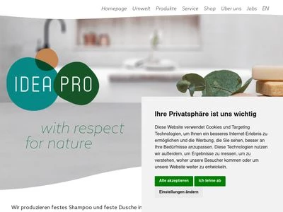 Website von IdeaPRO GmbH