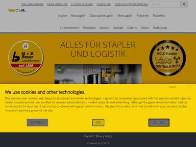 Website von M. + S. Bauer GmbH