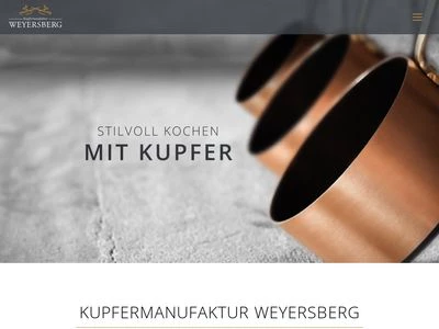 Website von Kupfermanufaktur Weyersberg GmbH