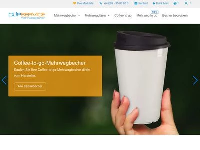 Website von Cup Service GmbH
