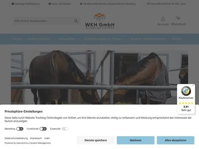 Website von WKH GmbH