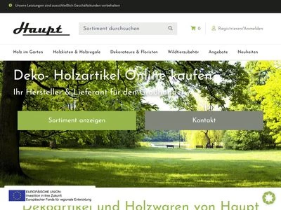 Website von Haupt derdekolieferant OHG