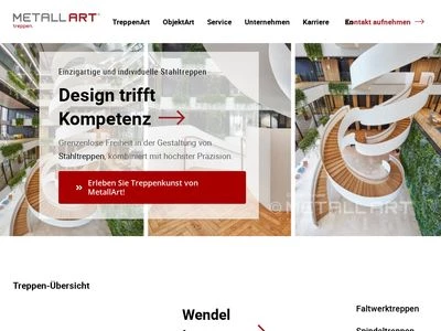 Website von MetallArt Treppen GmbH