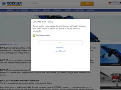Website von ROTZLER HOLDING GmbH + Co. KG