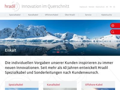 Website von Hradil Spezialkabel GmbH