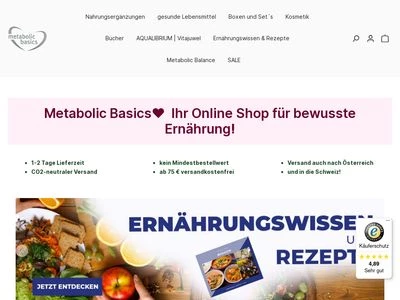 Website von Metabolic Basics GmbH