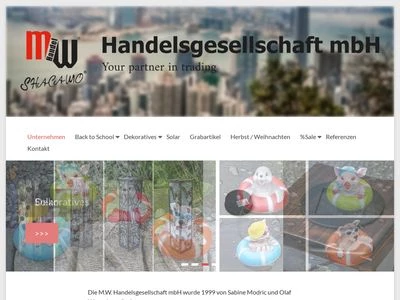 Website von MW Handelsgesellschaft mbH
