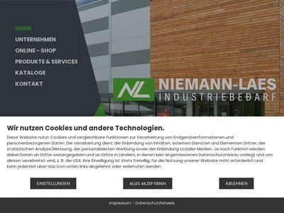 Website von Industriebedarf Niemann-Laes GmbH