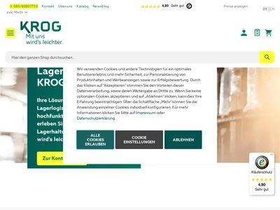 Website von Valdemar Krog GmbH