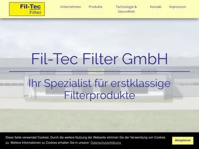 Website von Fil-Tec Filter GmbH