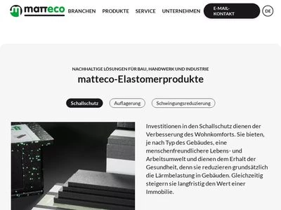 Website von matteco GmbH