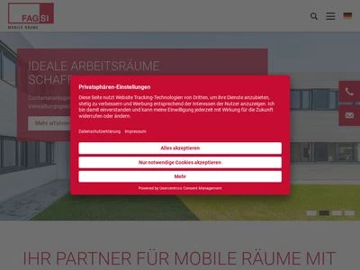 Website von FAGSI Vertriebs- und Vermietungs GmbH