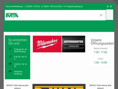Website von MTA Schleif- und Befestigungstechnik Vertriebs GmbH