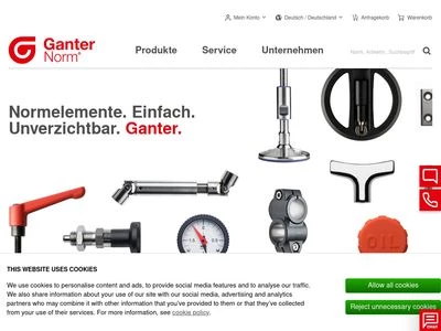 Website von Otto Ganter GmbH & Co. KG