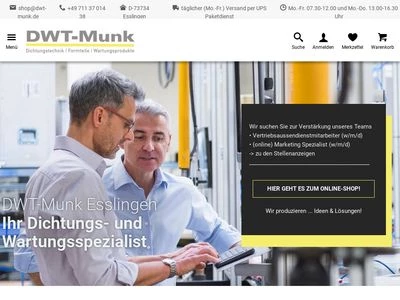 Website von DWT-Munk GmbH