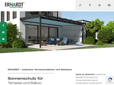 Website von ERHARDT Markisenbau GmbH