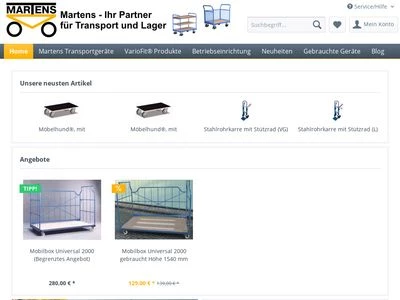 Website von Martens Gerätebau