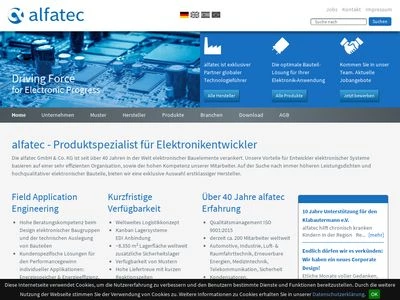 Website von alfatec GmbH & Co. KG  