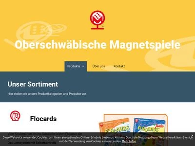 Website von Oberschwäbische Magnetspiele GmbH