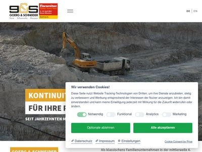 Website von GOERG & SCHNEIDER GmbH u. Co. KG
